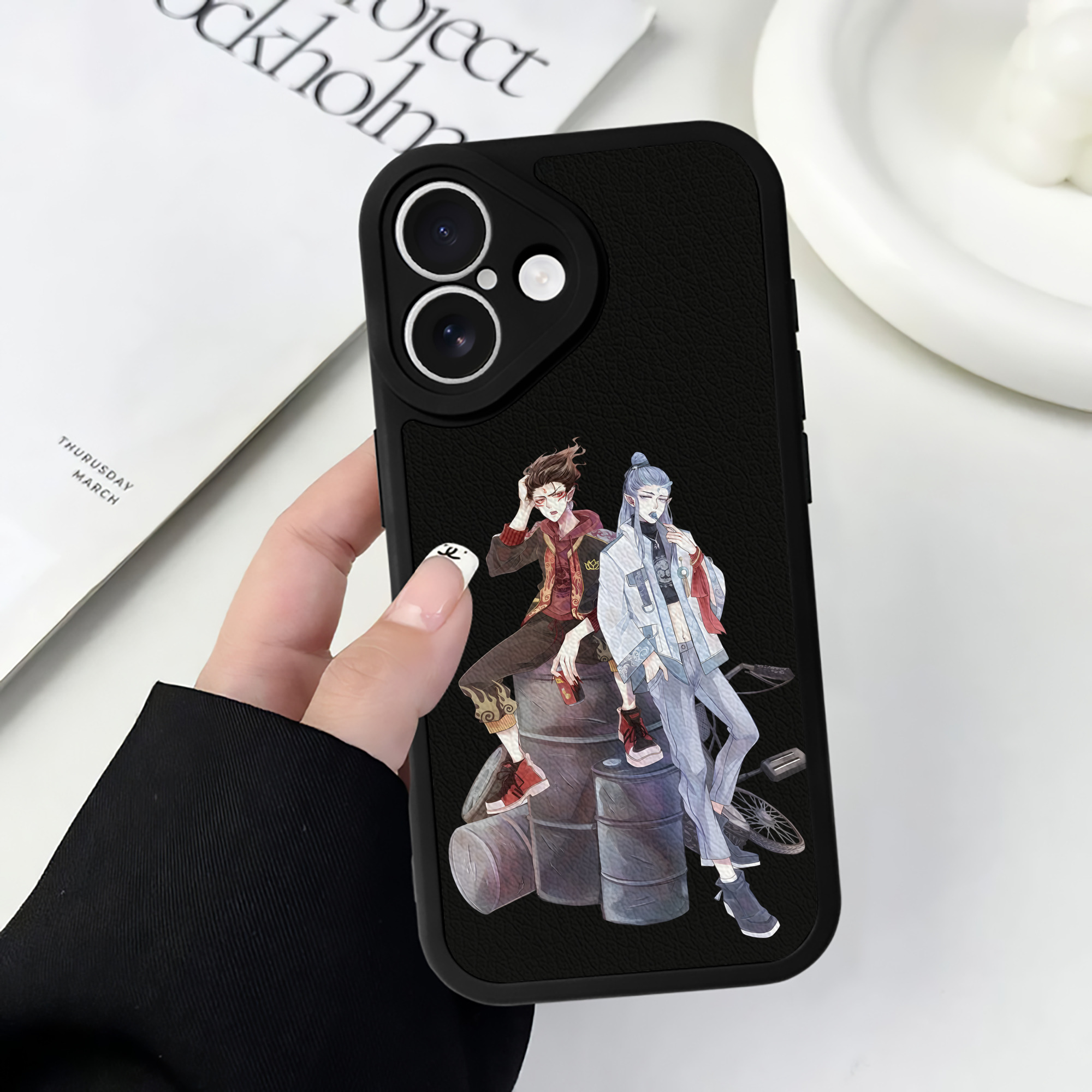 （画像用） Ne Zha 2 ナタ 魔童の大暴れ 【iPhone 16シリーズ対応】シリコンスマホケース（レザー調） 材質：シリコン